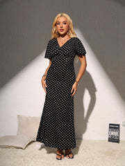 Summer Slim-fit Ruffle Hem Fishtail Maxi Dress