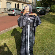 Dubai Colorful Tie-Dye Printed Robe Cardigan