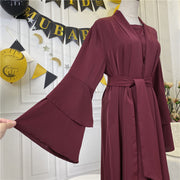 Double Sleeved Robe With Pockets For Fashionable Women's Cardigan