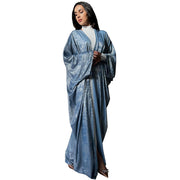 Muslim Fashion Bronzing Robe Abaya Outer Wear