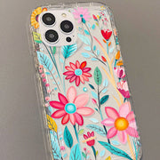 Transparent Colorful Flowers And Plants Phone Case