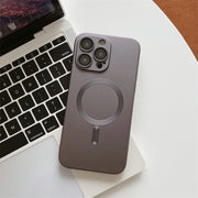 Magnetic Suction With Lens Film Electroplating Mobile Phone Case