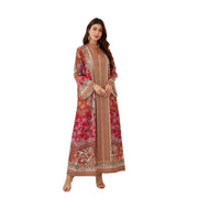 Dubai Abaya Muslim Womens Printed Pullover Dress