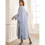Autumn Muslim New Middle East Dubai Arab Abaya Embroidery Set Female Side
