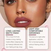 Eelhope Matte Liquid Lip Gloss Series Naturally Colorful Lip Gloss Non-Stick Cup Multi-Color Moisturizing Lip Gloss