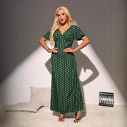 Summer Slim-fit Ruffle Hem Fishtail Maxi Dress
