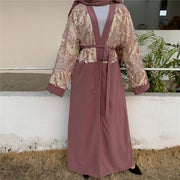 Sequin Tassel Turkiye Women's Cardigan Gown