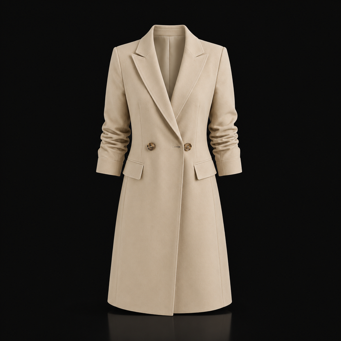 Elegant Korean-style Casual Blazertrench Coat